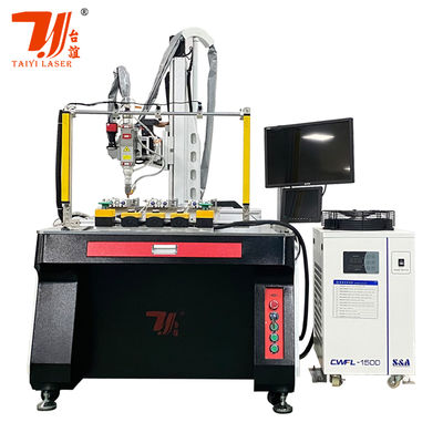 फाइबर लेजर तकनीक के साथ चायदानी टोंटी के लिए अनुकूलित 4 एक्सिस 1500W स्वचालित लेजर वेल्डिंग मशीन