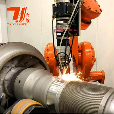 हाइड्रोलिक रॉड, तेल क्षेत्र ट्यूबिंग और बेलनाकार घटक पुनर्निर्माण के लिए 6000W रोबोटिक लेजर क्लैडिंग मशीन