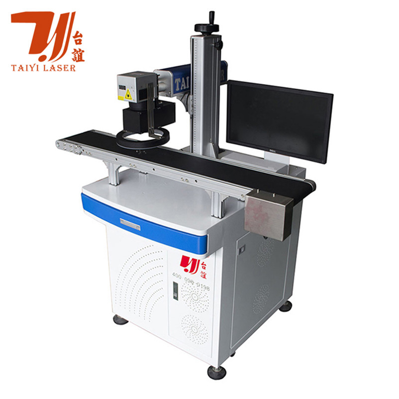 CCD Visual Camera Automatic Focus Fiber Laser Marking Machine For U Disk Charger Micro USB Data Cable