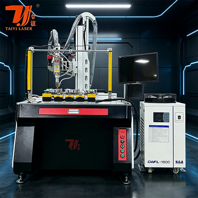 4 अक्ष 1500W 2kw 3kw एल्यूमीनियम चाय के बर्तन लेजर स्वचालित वेल्डिंग मशीन